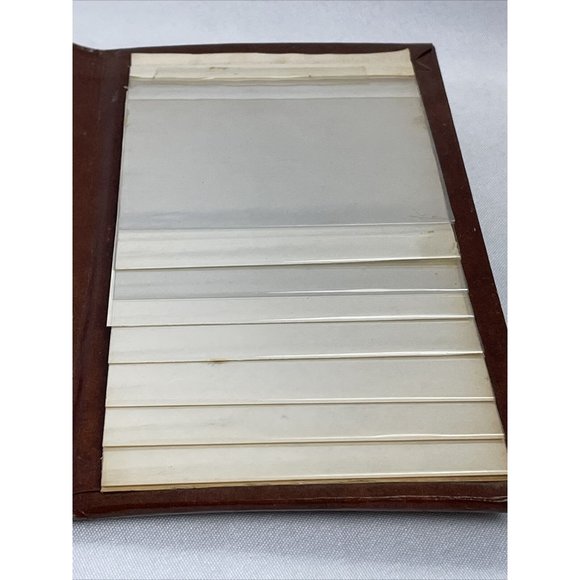 Springfield Brown Faux Leather Photo Square Photograph Album Vintage Mini - Picture 8 of 12